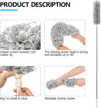 Microfiber Duster – 100-Inch Extendable Handle | Bendable Head for Ceiling Fans & High Places