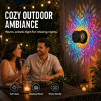 Solar Mandala Fence Light | Decorative Outdoor Wall & Garden Light with Warm Glow Pattern