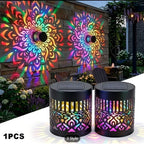 Solar Mandala Fence Light | Decorative Outdoor Wall & Garden Light with Warm Glow Pattern